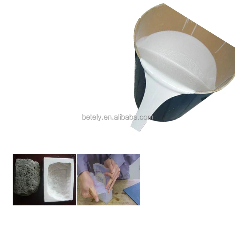 White Two Part RTV2 Platinum Cure Silicone Rubber Good Flowability