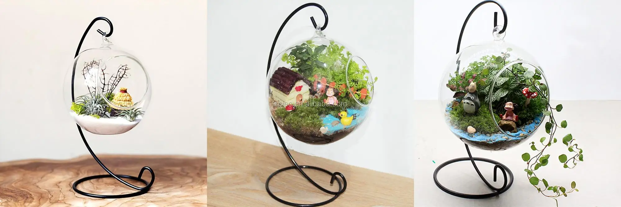 High Borosilicate Wholesale Clear Hanging Glass Plant Terrarium Vase