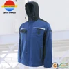 Custom Blue Hooded Water Proof Breathable TPU Film 3 Layers Softshell Winter Jackets