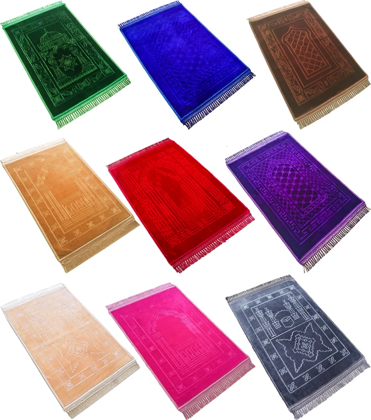 100% polyester custom foldable prayer mat muslim
