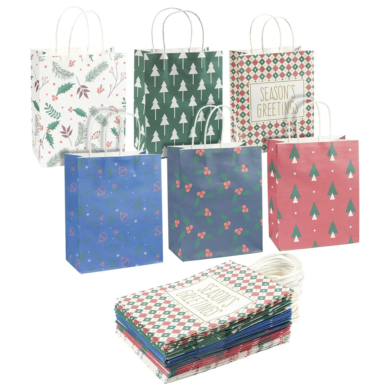 Buy 88 Assorted Designs of Flat Paper Bags in OPP Packaging (100 packs