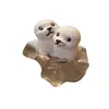Really cute a pair of baby seals on glass ice resin animal figure