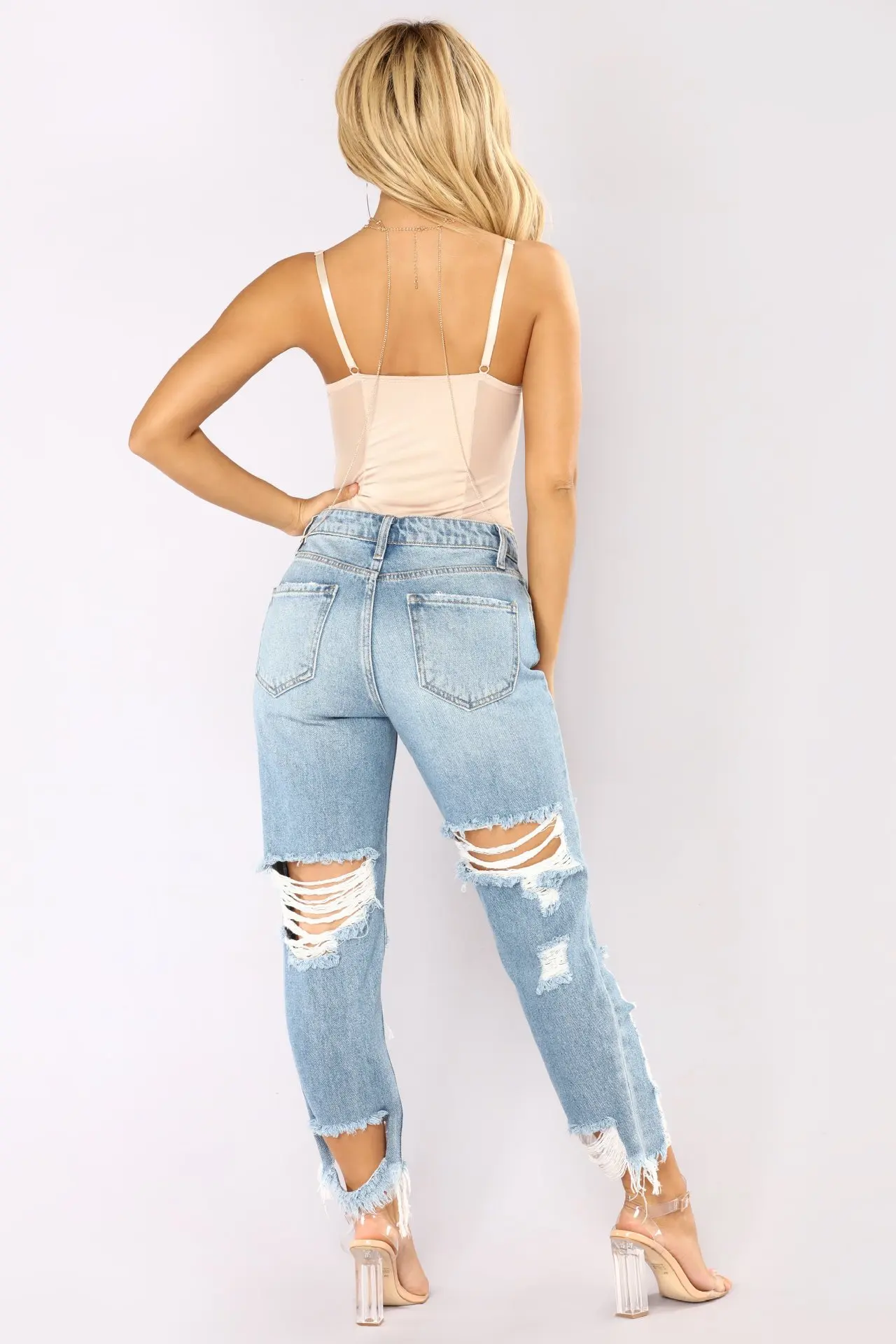 strips jeans for women