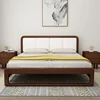 Solid wood king size storage bed black walnut colors storage beds