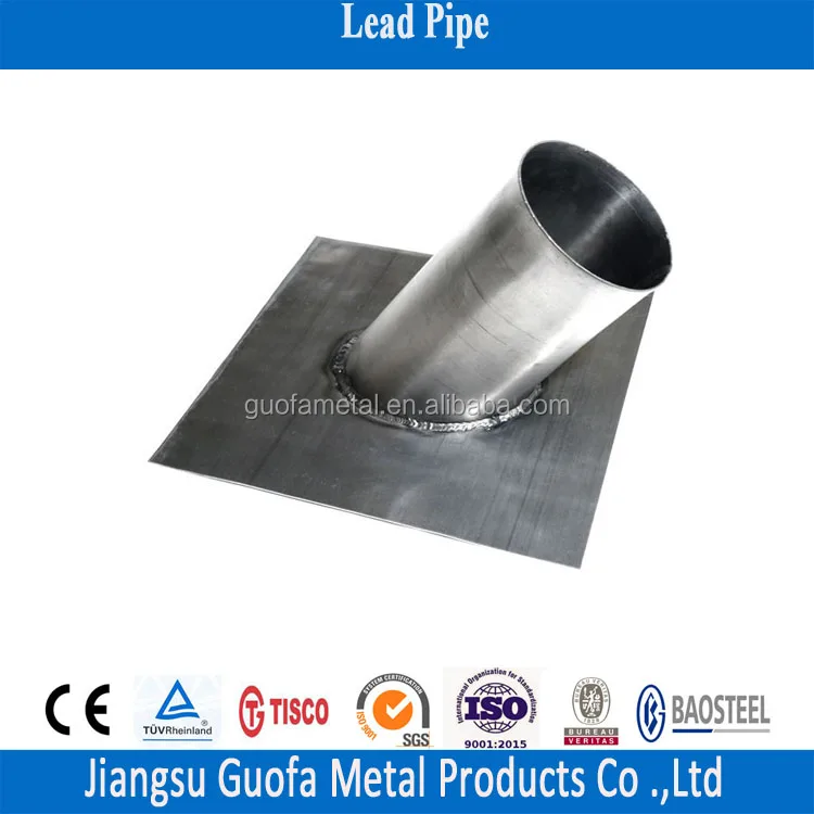 
6mm 7mm 8mm 9mm 99.994% Pure Water Proof Lead Roof Flashing Pipe 