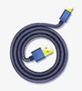 Hot Pulse Support usb cable OD 4.0mm Jeans Blue micro usb cable charging Mobile Charging Cable Usb