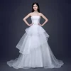 Off-Shoulder Layered Sequined Applique Lace New Oem Wedding Dress 2019