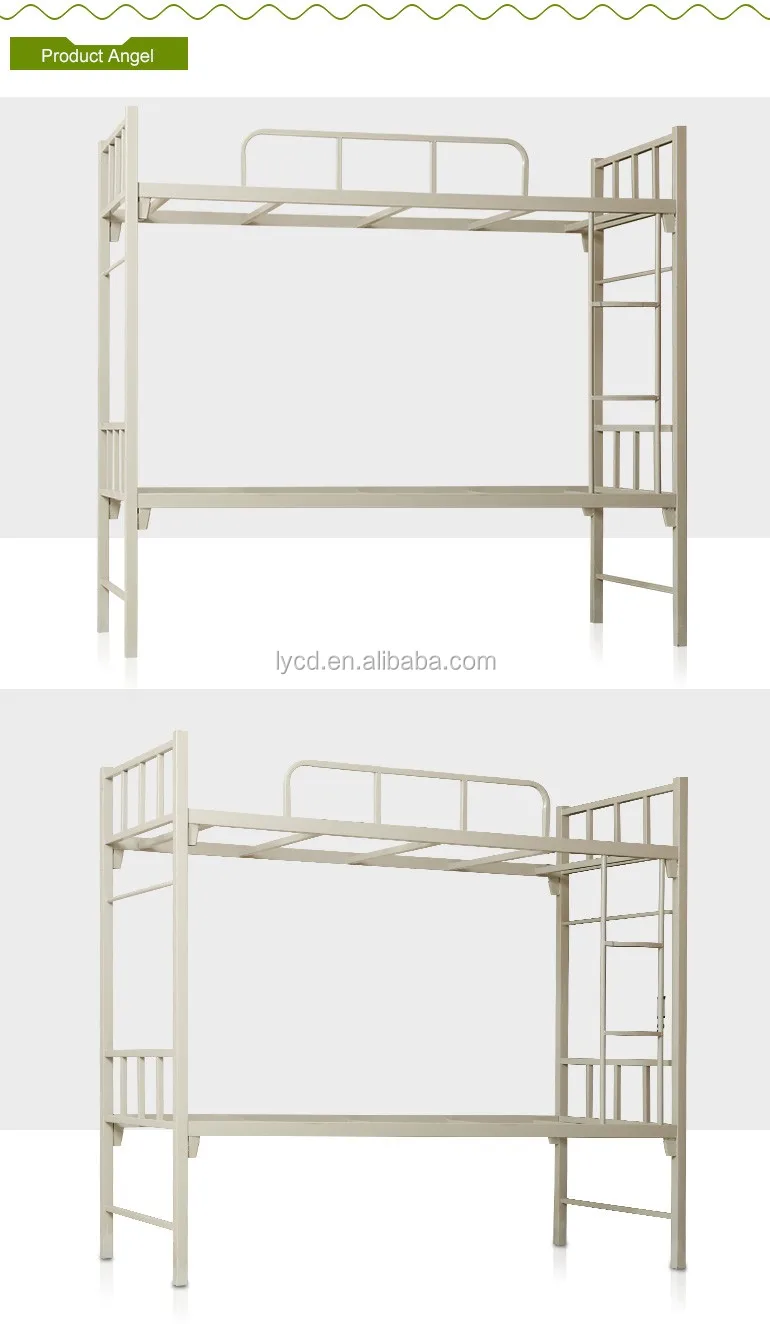 3 Layers Steel Bunk Bed Three Person Bunk Bed Metal Triple Bunk Bed For