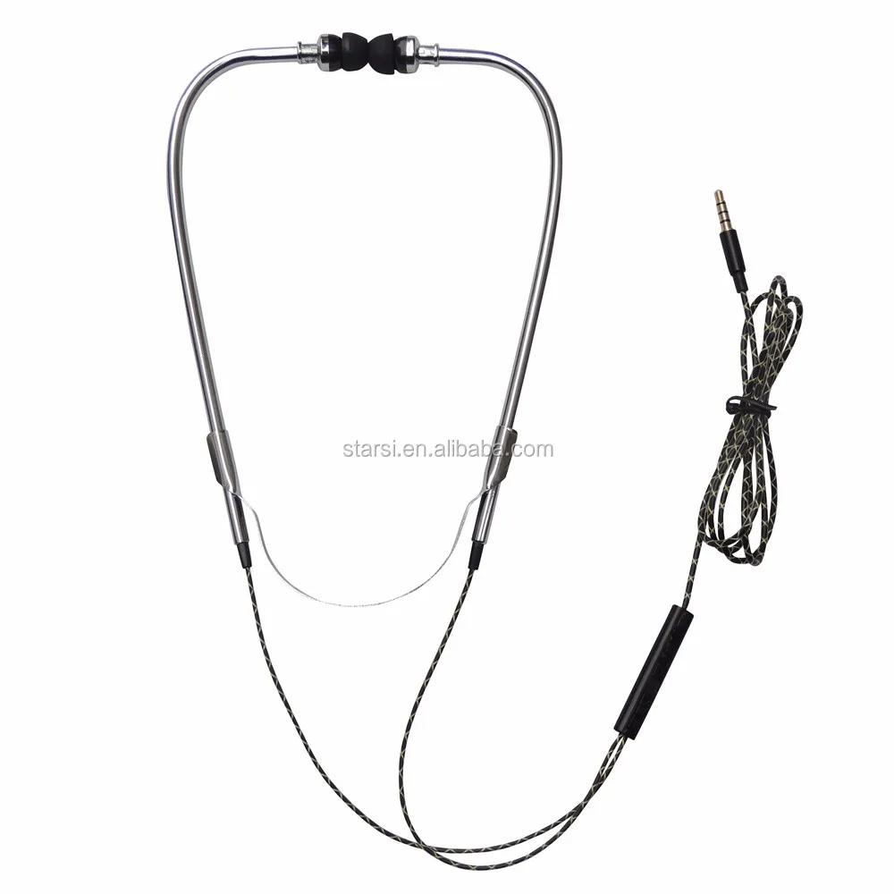Stethoscope Headphones With Mic And Volume Control For Mobile Phone