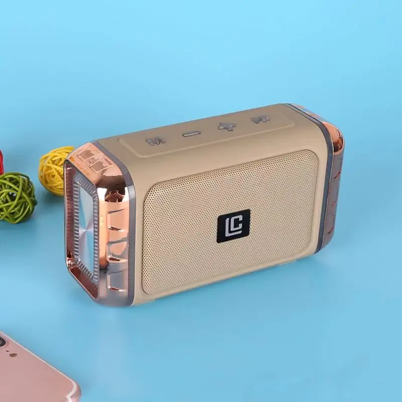 Portable Mini Bluetooth Booster Speakers Wireless Hands Free Colorful Flashing LED TF USB FM Sound Music For iPhone X Samsung - ANKUX.COM