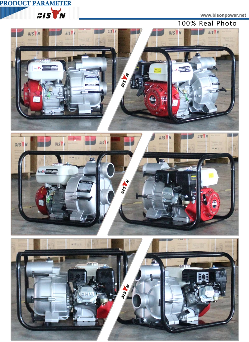 Bison(china) Bs30d Sewage Water Pump 3 Inch Gasoline Dirty Water Pump