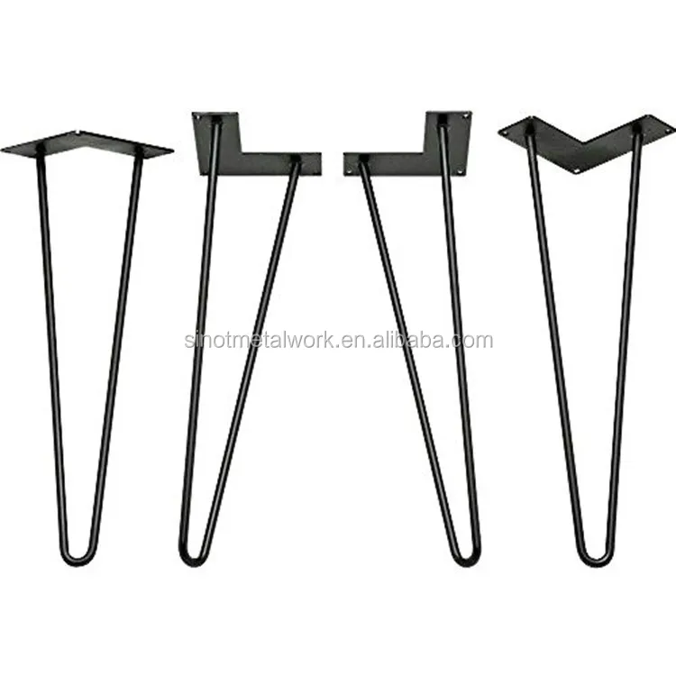 wrought iron hairpin table legs