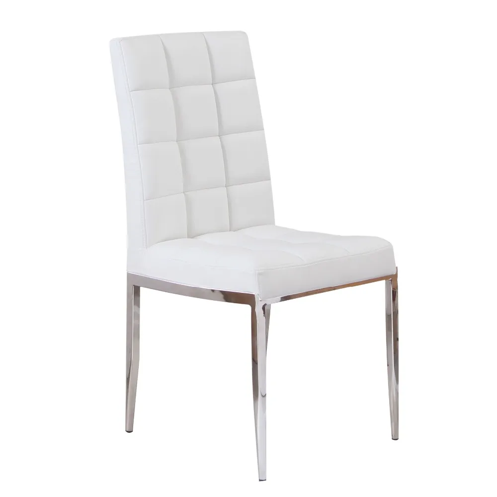 Black Leather Pu Stainless Steel Leg Dining Chairs Buy Pu Dining