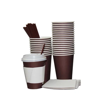 coffee cups with lids and sleeves