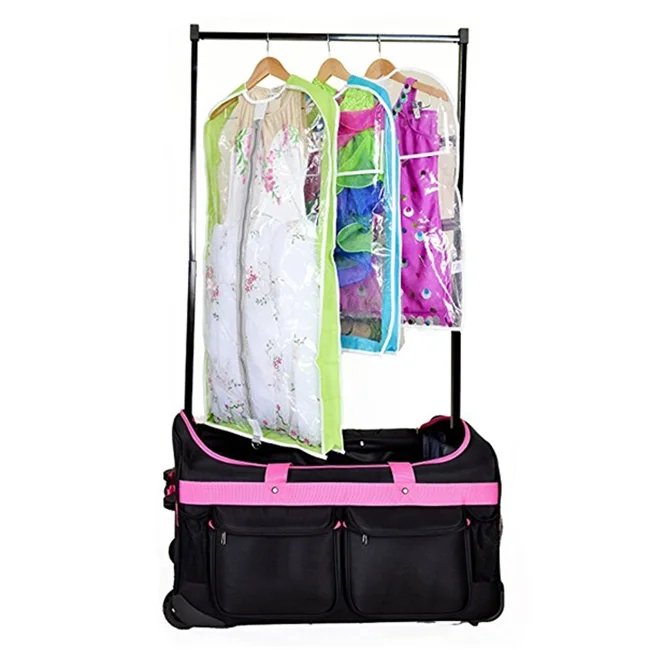 pack 2 rack rolling foldable dance bag