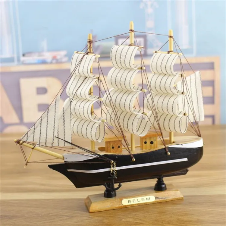 Decoración Para El Hogar Promocional Embarcación De Madera Artesanal