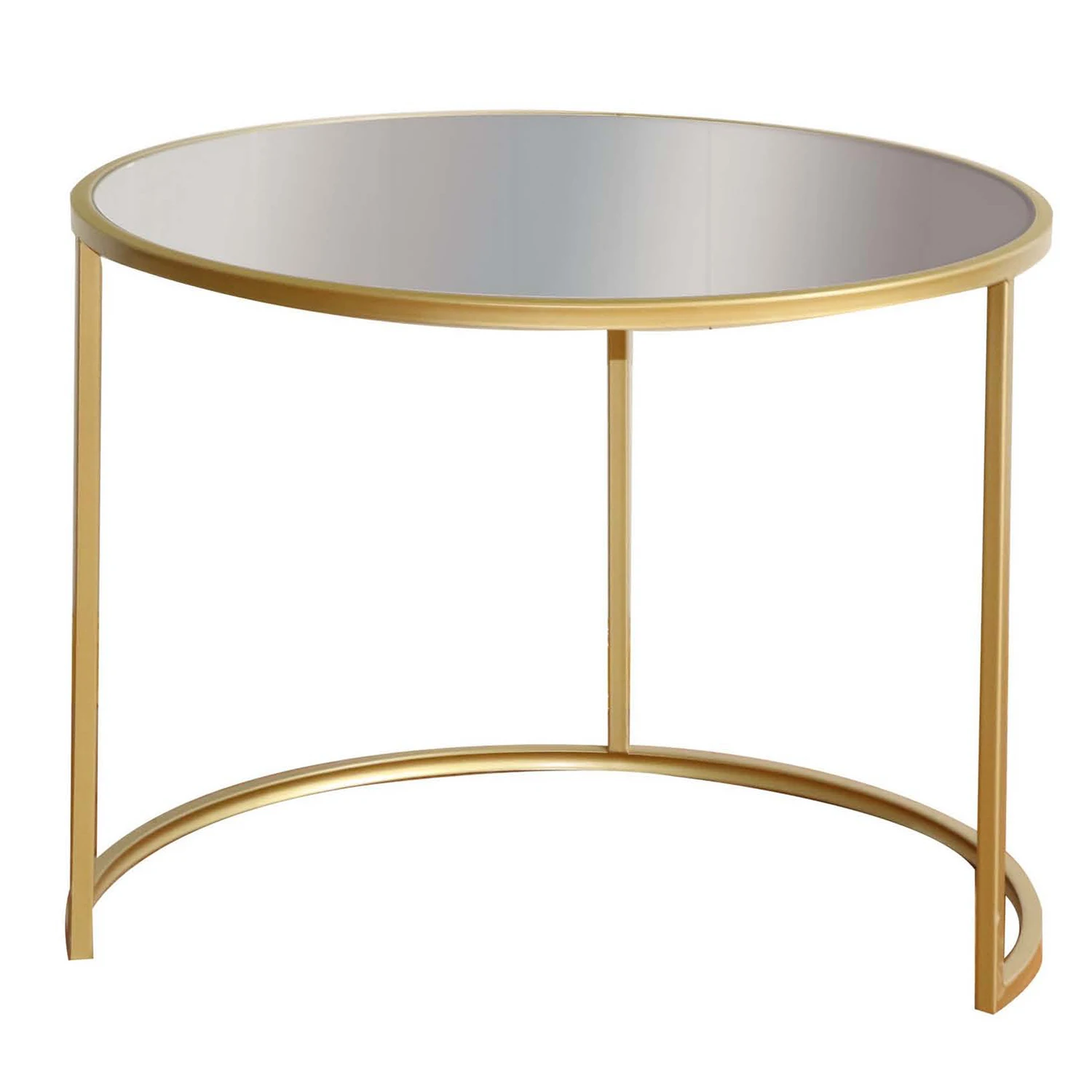 Mirror Top metal frammed coffee table set