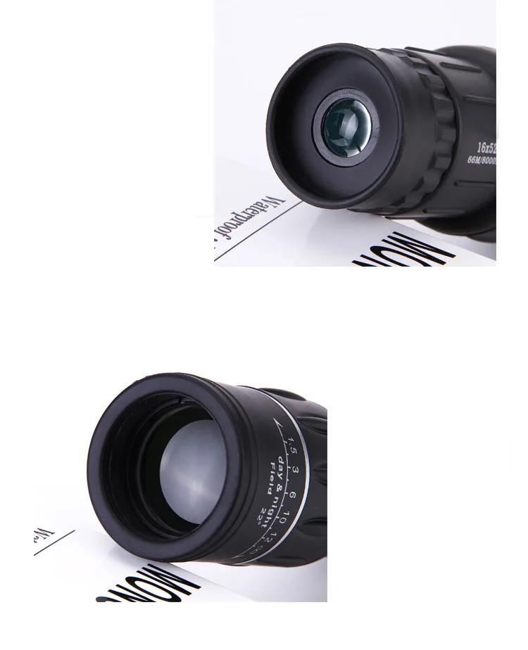 16x52 Camo Large Objective lens day and night Monocular with Dual focus ...