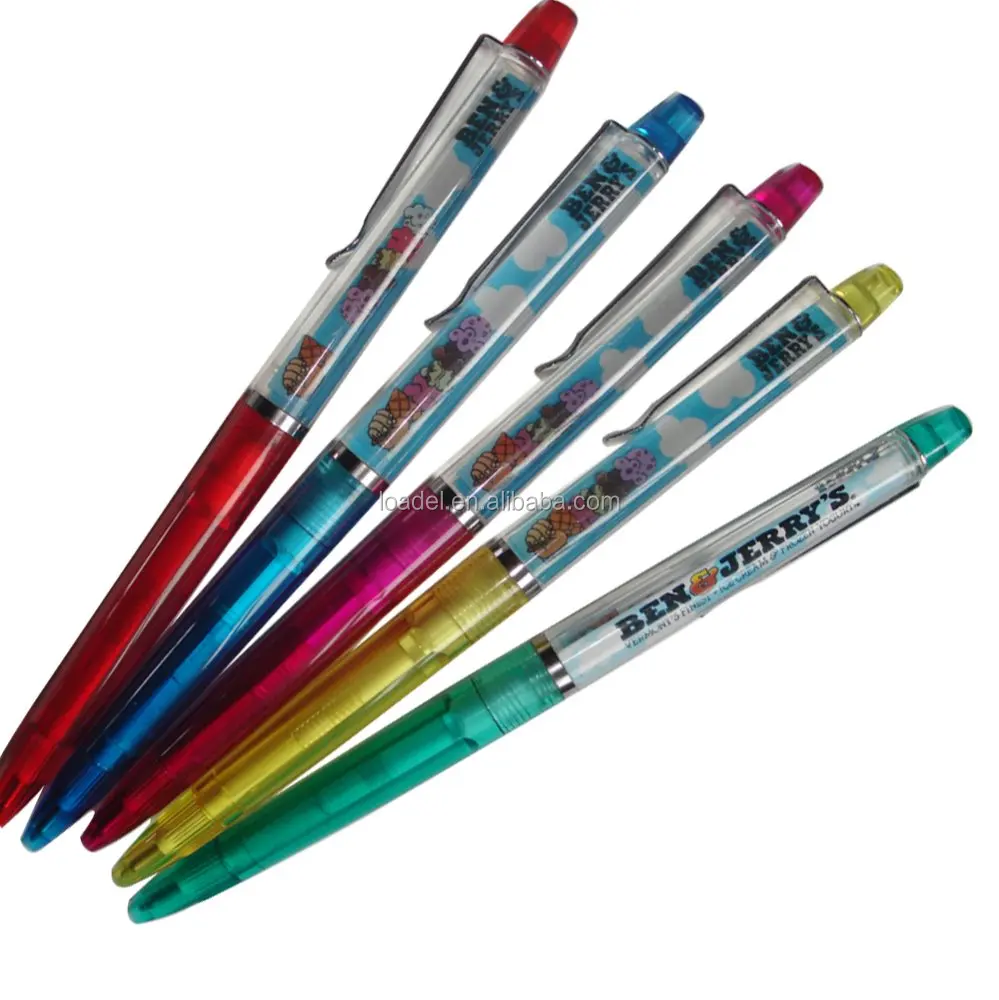 Professional Liquid Floating Pen Plastic Liquid Ball Pen Customized