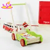 wholesale educational wooden baby activity walker funny toys wooden baby activity walker with building blocks W16E076
