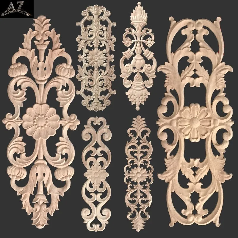 Teak wood moulding home decoration carved wood onlay