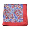 2018 new arrival paisley custom red pocket square handkerchief in suit free sample DPS5381E