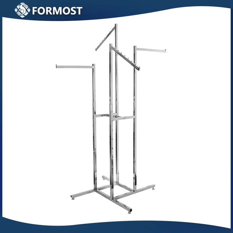Clothes Store Metal T Shirt Display Stands / Clothing Hanger And Racks