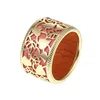 Latest Beautiful 18k Gold Plated Finger Ring Wholesale Interchangeable leather Gold Wedding Ring Design for Women