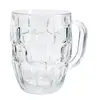 Factory Direct 10oz /18oz Pineapple Shape Dimple Stein Glass Beer Mug With Handle