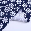 Custom dty brushed indigo floral lycra polyester spandex print fabric sale