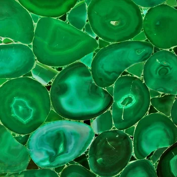 green agate slab