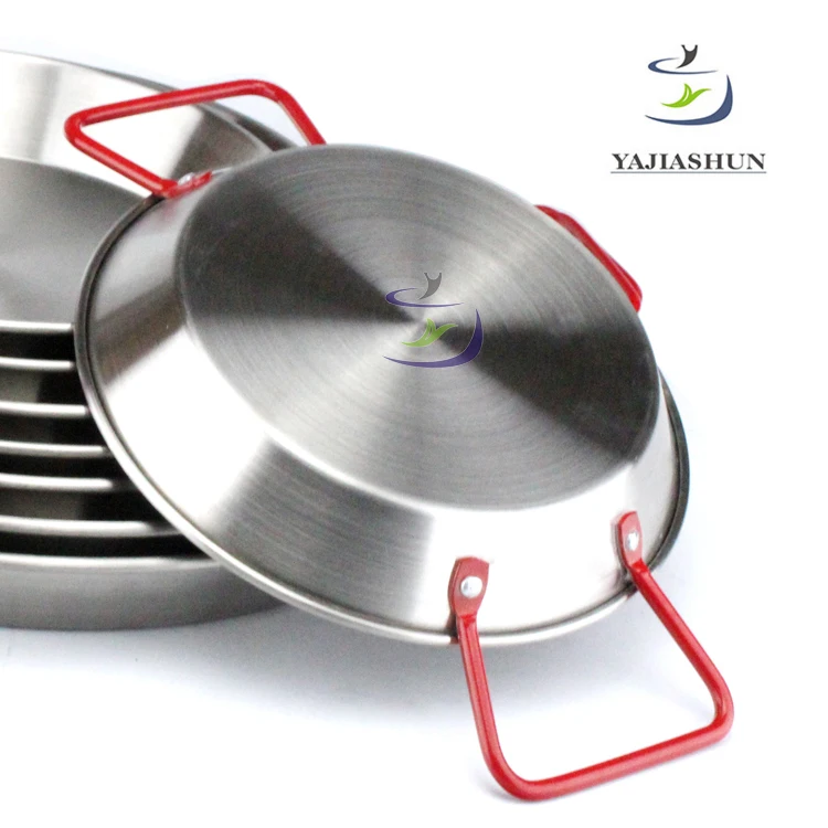 Wholesale Kitchen Appliances Stainless Steel Seafood Pan/Mini Paella Pot Frying Pan Set