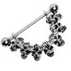 Unique Skull Designed Zinc Alloy Nipple Shield Rings