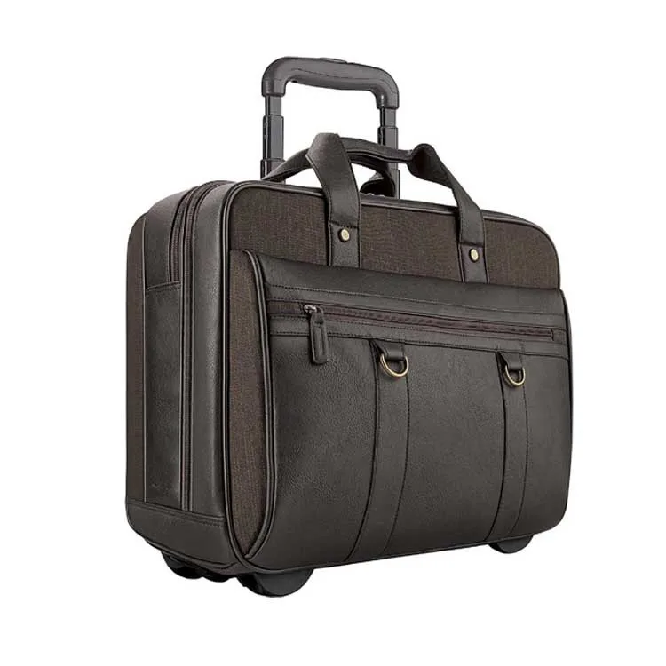 Classic 17.3" Rolling Case Men's Business Travel Briefcase Wheeled