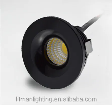 Black Shell Round mini cob 3w recessed spot led down light