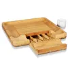 Picnic at Ascot Original Personalized Monogrammed Bamboo Cheese/Charcuterie Board with 3 Ceramic Bowls & Bamboo Spoons