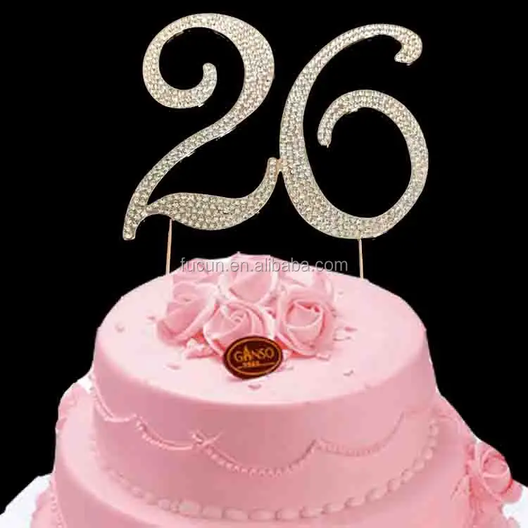 number cake topper