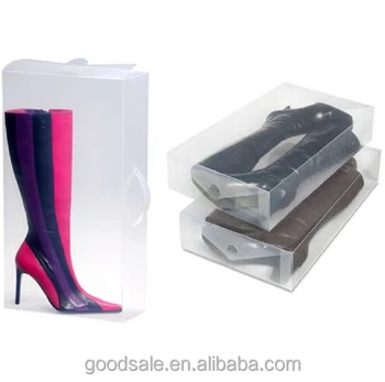 Clear Shoe Box Plastic Foldable Custom 