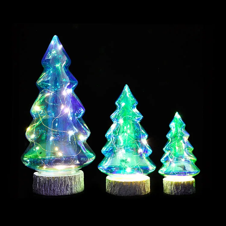 Color Changing Led Glass Christmas Tree Ornaments Buy Glass Christmas