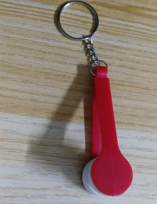 Custom Logo Plastic Mini Portable Microfiber Eyeglass Cleaner Keychain