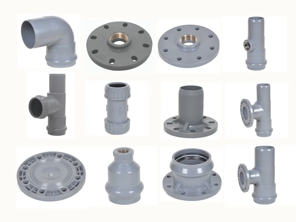 Large Diameter Rubber Ring Joint Pvc Pipe Fitting Equal Tee Din