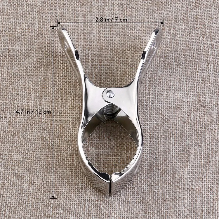 Stainless Steel Beach Bath Towel Clips For Beach Chair Or Pool Loungers