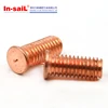 China supplier capacitor discharge welding service copper plating weld studs m4 manufacturer