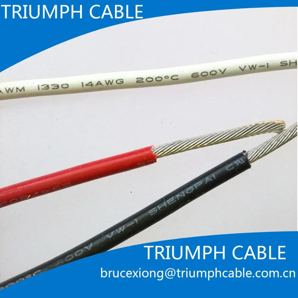 Teflon Insulated Single Conductor Lead Wire Ul1330 14awg 16awg 18awg
