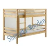 Wooden Bunk Bed Frame children Kids 2ft6 Shorty in Natural Pine Small Single