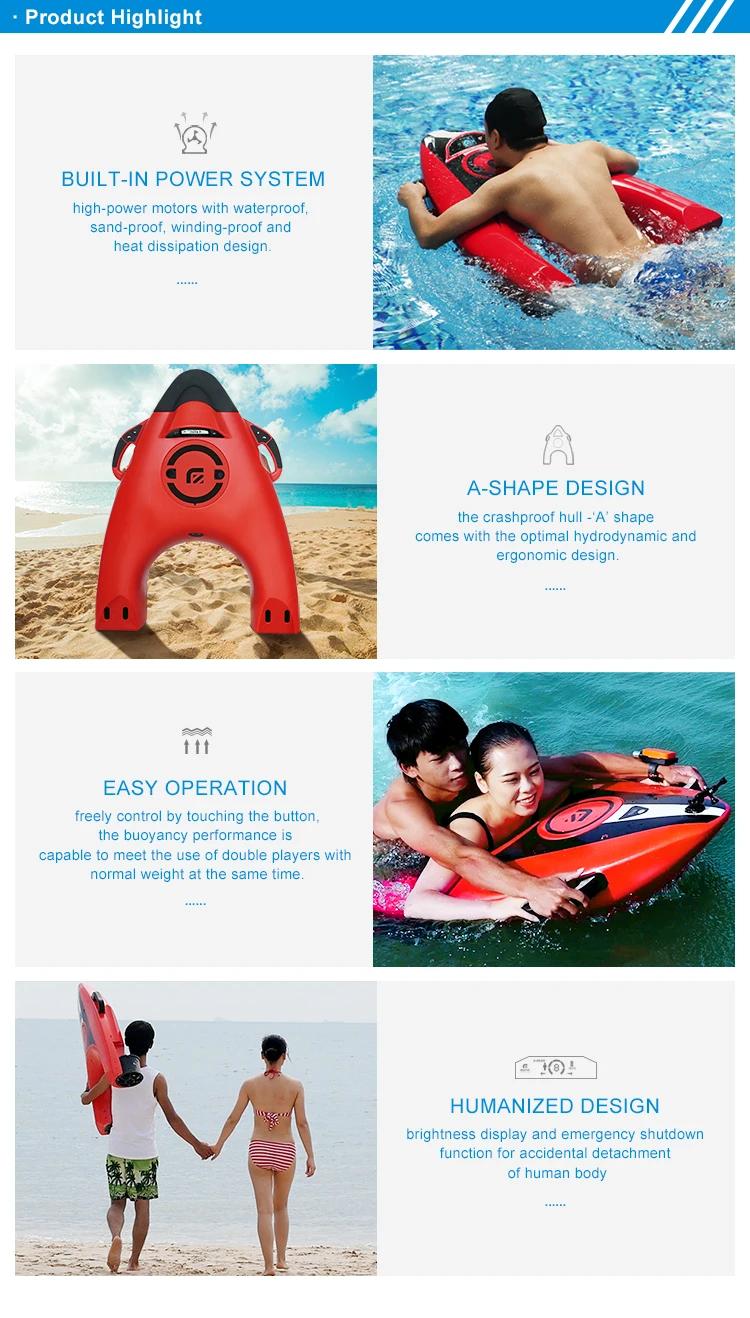 2020 bodyboard CE RoHs Certificate electric motor surfboard/ water sports sea scooter/ water scooter