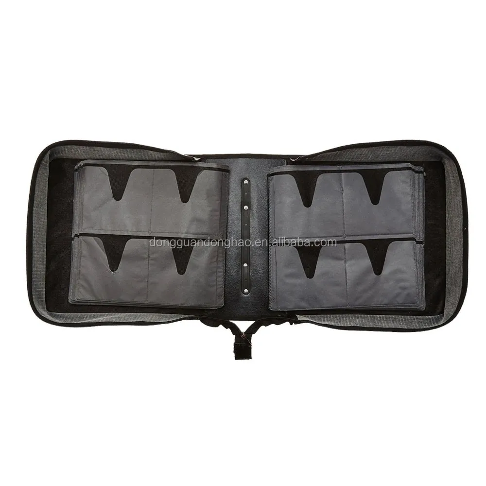 Hot Sell Zipper Portable Dvd Case With Polyester Covering/wholesale Vinyl Pu Leather Cd Bag