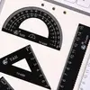 Black Metal Ruler Triangle Ruler Set
