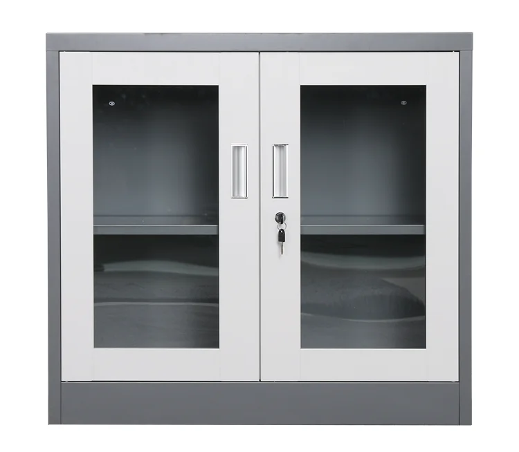 Glass door small fire storage cabinets self assemble office cabinet