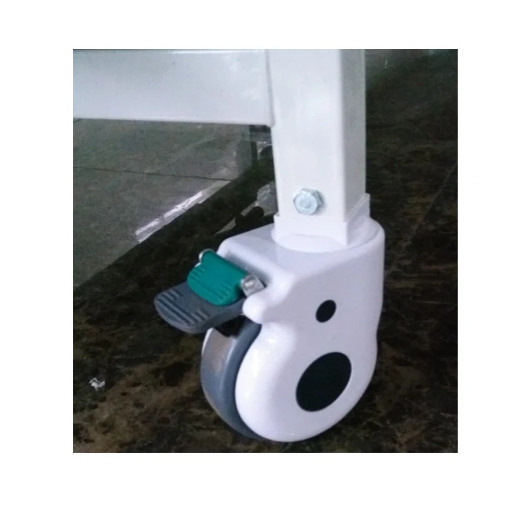 High quality manual double shake stripplate luxury central control castorshospital bed